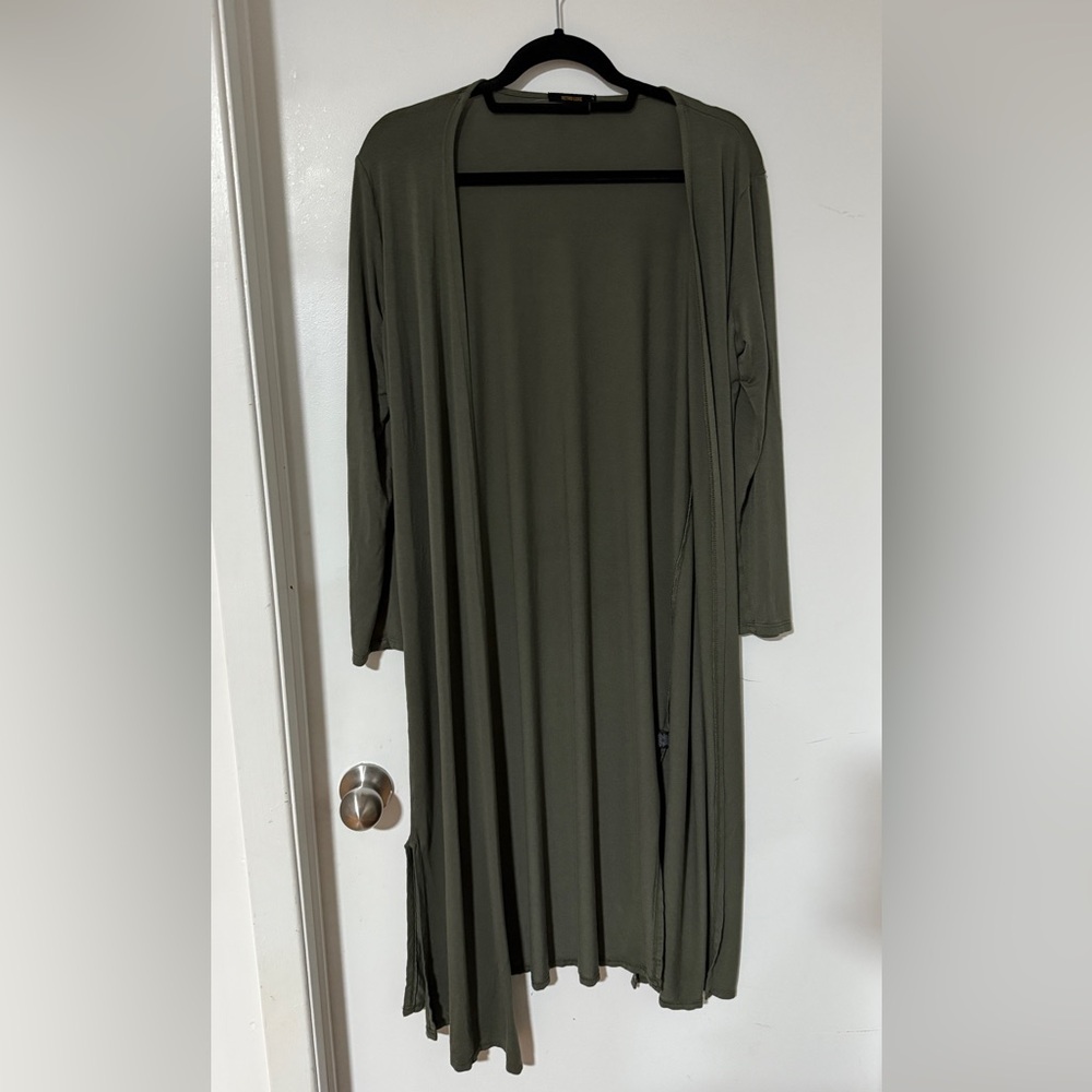 Chic Long Sleeve Olive Dress